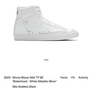 Brand New Limited Edition Nike Blazers (Sisterhood White Metallic)